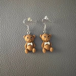 teddy bear earrings